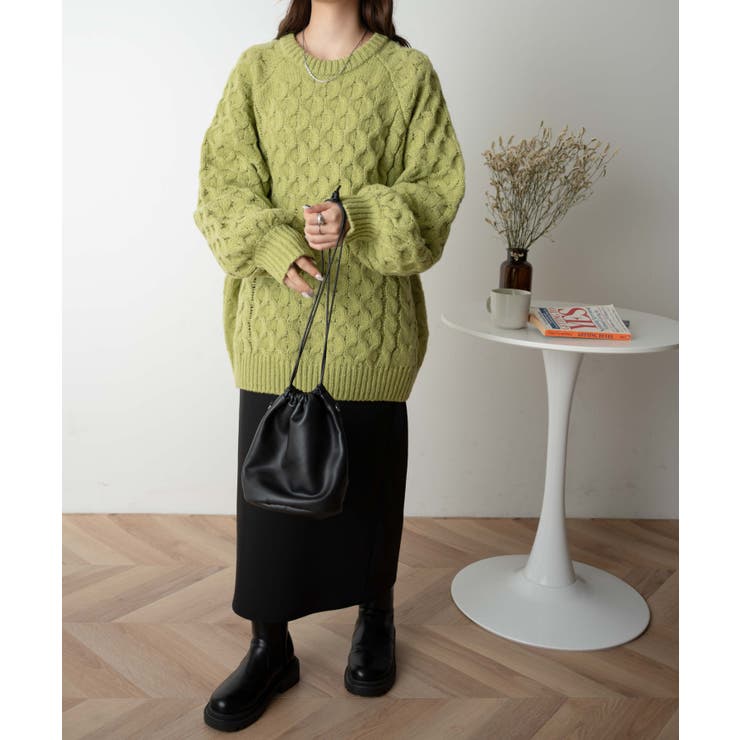 ケーブルドルマンBIGセーター レディース 秋 | WEGO【WOMEN】 | 詳細画像16 