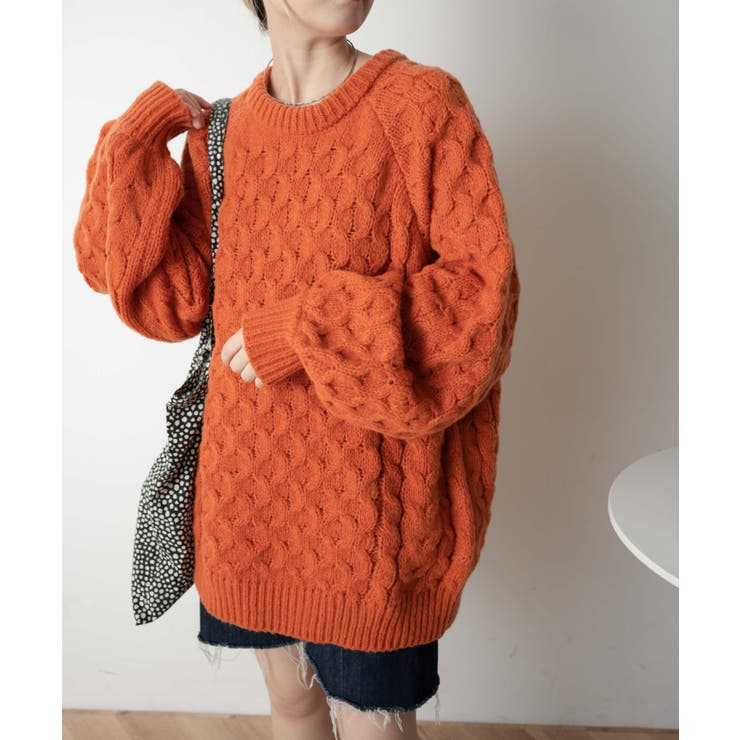 ケーブルドルマンBIGセーター レディース 秋 | WEGO【WOMEN】 | 詳細画像25 