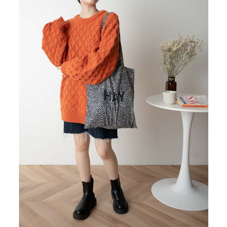 ケーブルドルマンBIGセーター レディース 秋 | WEGO【WOMEN】 | 詳細画像26 