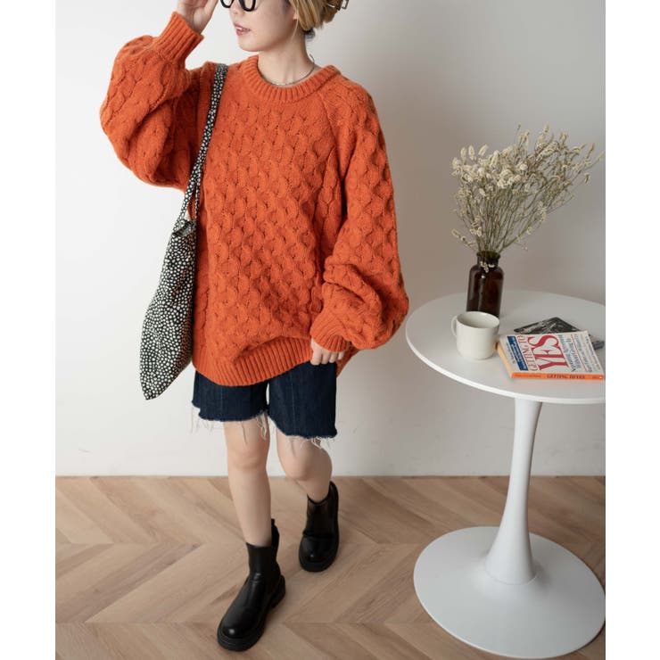 ケーブルドルマンBIGセーター レディース 秋 | WEGO【WOMEN】 | 詳細画像27 