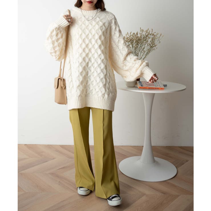 ケーブルドルマンBIGセーター レディース 秋 | WEGO【WOMEN】 | 詳細画像31 