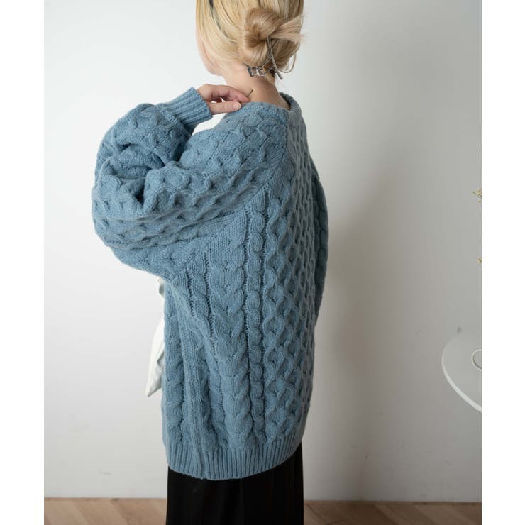 ケーブルドルマンBIGセーター レディース 秋 | WEGO【WOMEN】 | 詳細画像4 