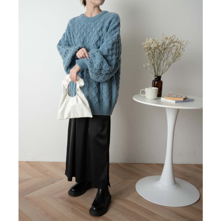 ケーブルドルマンBIGセーター レディース 秋 | WEGO【WOMEN】 | 詳細画像6 
