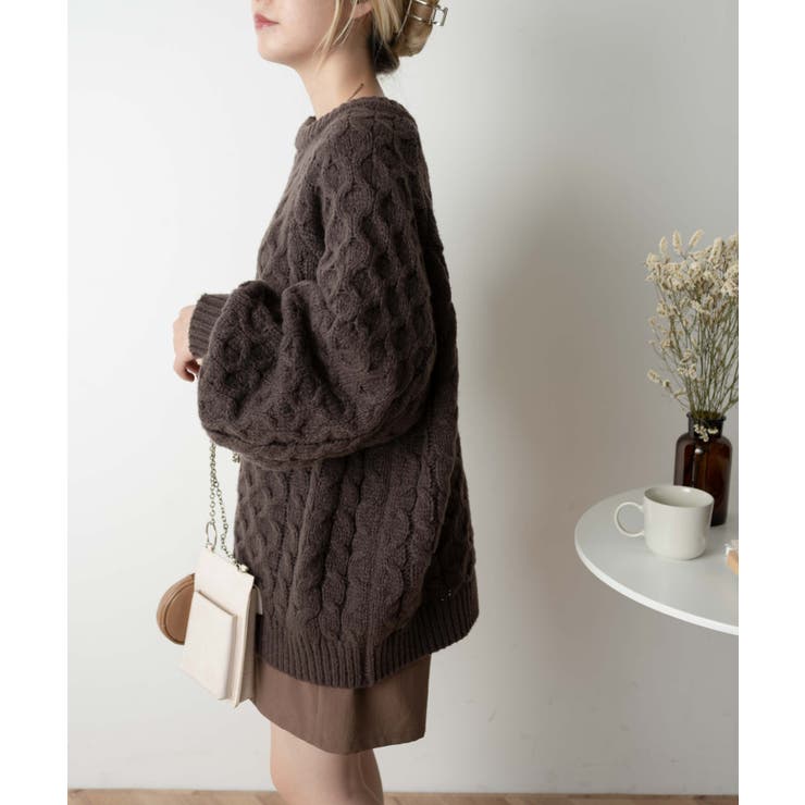 ケーブルドルマンBIGセーター レディース 秋 | WEGO【WOMEN】 | 詳細画像9 