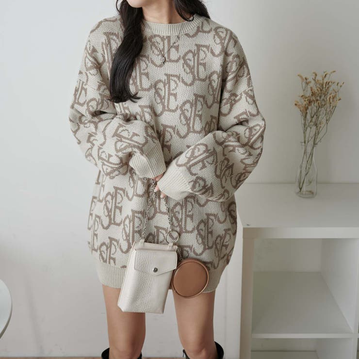 モノグラムBIGジャガードニット レディース 秋[品番：WG010086000