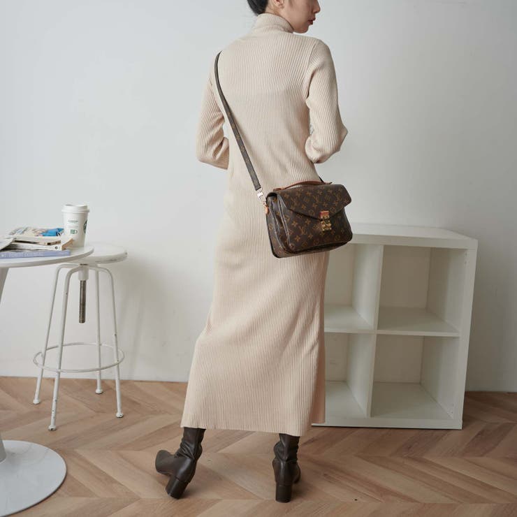 【WEB限定】ディープスリットタイトリブニットワンピース 秋 冬 | WEGO【WOMEN】 | 詳細画像12 