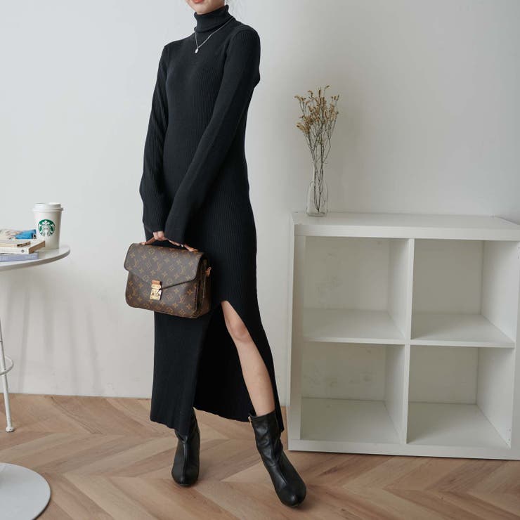 【WEB限定】ディープスリットタイトリブニットワンピース 秋 冬 | WEGO【WOMEN】 | 詳細画像20 