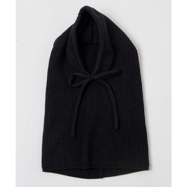 【新品】lemaire hood バラクラバ　ニット　フード　黒　Sサイズ リアルスタイル REAL STYLE バラクラバ フードウォーマー ネック