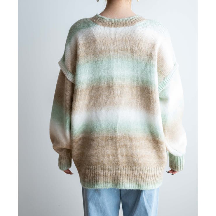 GUCCI グラデーション　リゾート　デニム風ワンピースとカーディガンセット 776564_XDCVP_4100_001_100_0000