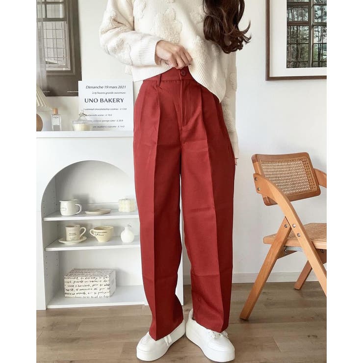 cussil/クシル】TRストレッチルーズシルエットセンタープレス