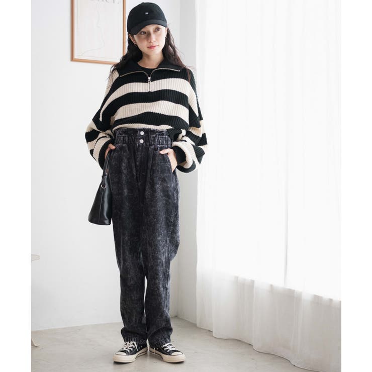 ウエストフリルデニムマムパンツ レディース 秋 | WEGO【WOMEN】 | 詳細画像13 