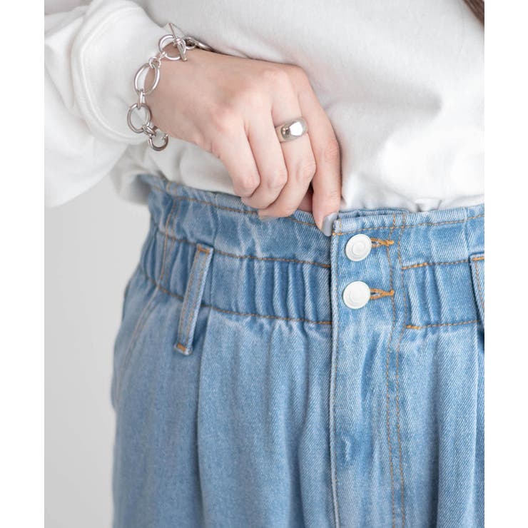 ウエストフリルデニムマムパンツ レディース 秋 | WEGO【WOMEN】 | 詳細画像6 