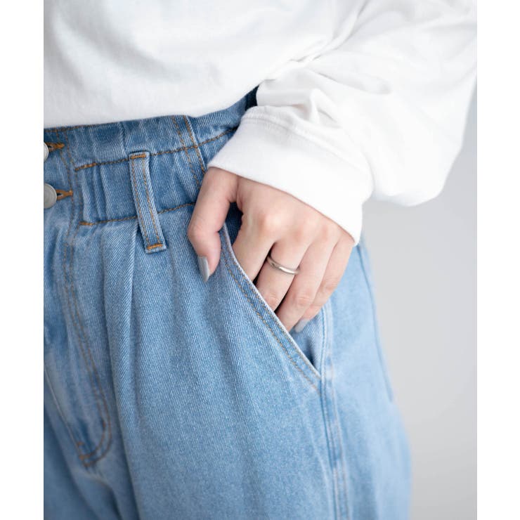 ウエストフリルデニムマムパンツ レディース 秋 | WEGO【WOMEN】 | 詳細画像7 