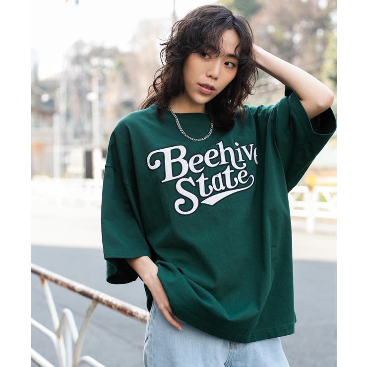 ダークグリーン | アクセ付きグラフィックTシャツ メンズ レディース | WEGO【WOMEN】
