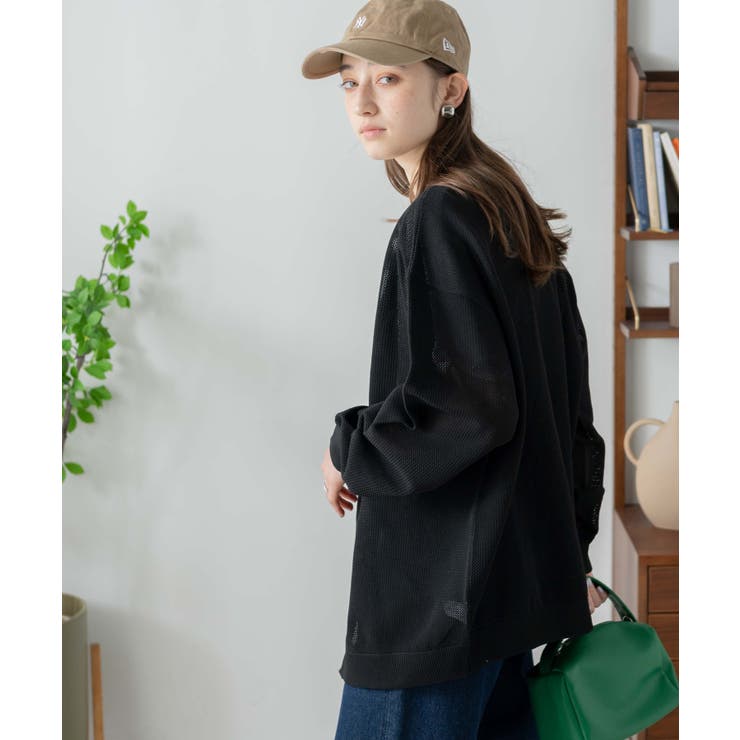 大人気完売　Pois ポワ ♡ メッシュ カーディガン ブラック Drawer - 新品poisポワdoublemeshCardigaダブルメッシュ