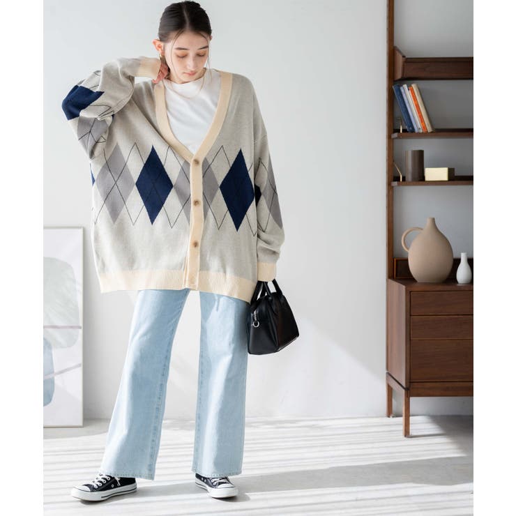 リネンライク総柄ルーズカーディガン メンズ レディース[品番：WG010087152]｜WEGO【WOMEN】（ウィゴー）のレディースファッション 通販｜SHOPLIST（ショップリスト）