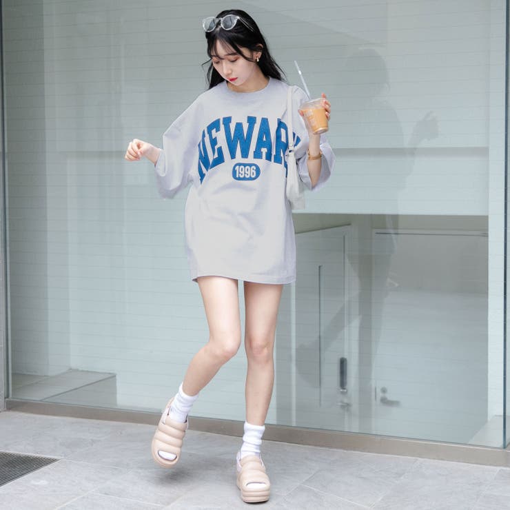 ヘビーウエイトグラフィックカレッジTシャツ Tシャツ オーバー