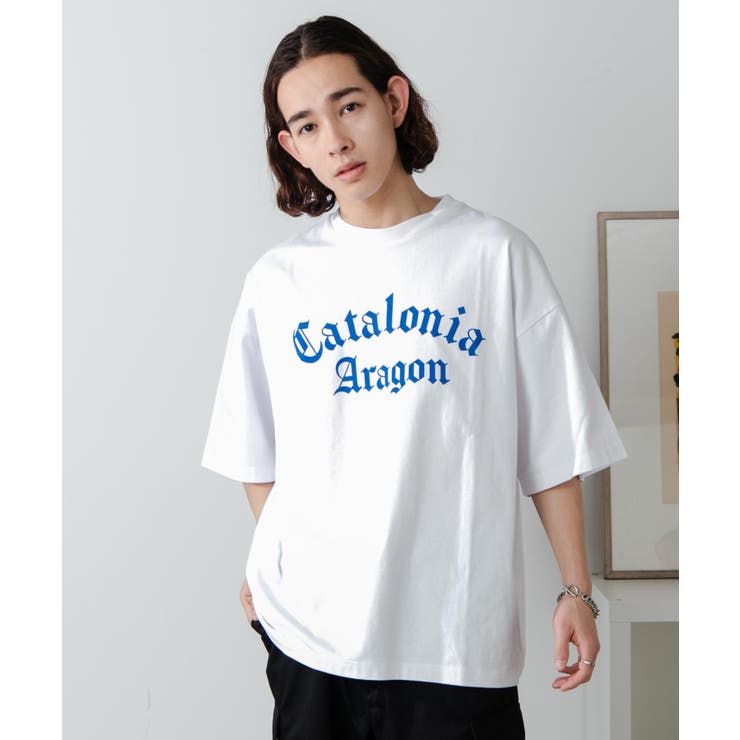 ヘビーウエイトグラフィックカレッジTシャツ Tシャツ オーバー
