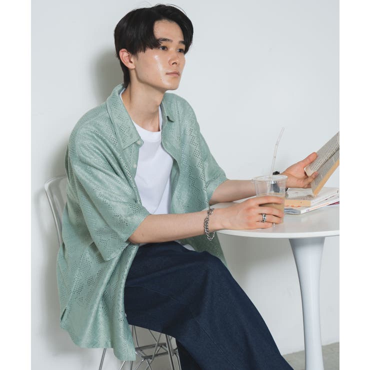 グリーンその他 | メッシュBIGシャツ(S) メンズ レディース | WEGO【MEN】