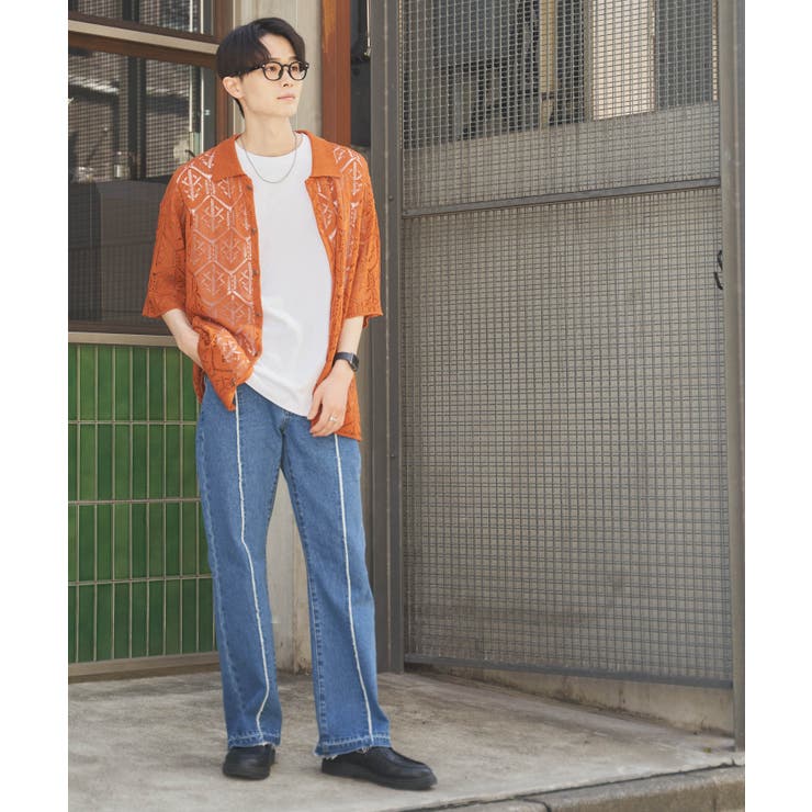 メッシュニットBIGシャツ メンズ レディース | WEGO【MEN】 | 詳細画像32 