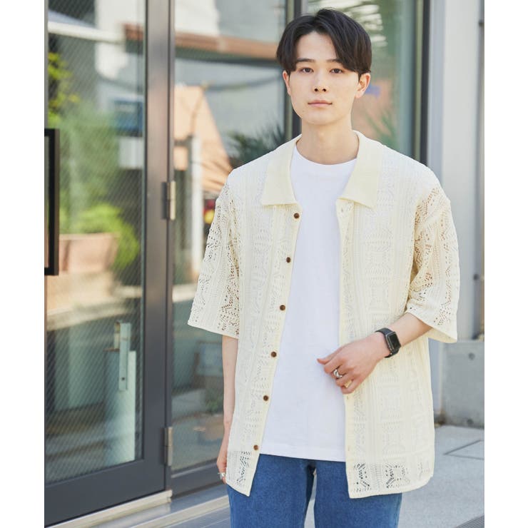 メッシュニットBIGシャツ メンズ レディース | WEGO【MEN】 | 詳細画像45 