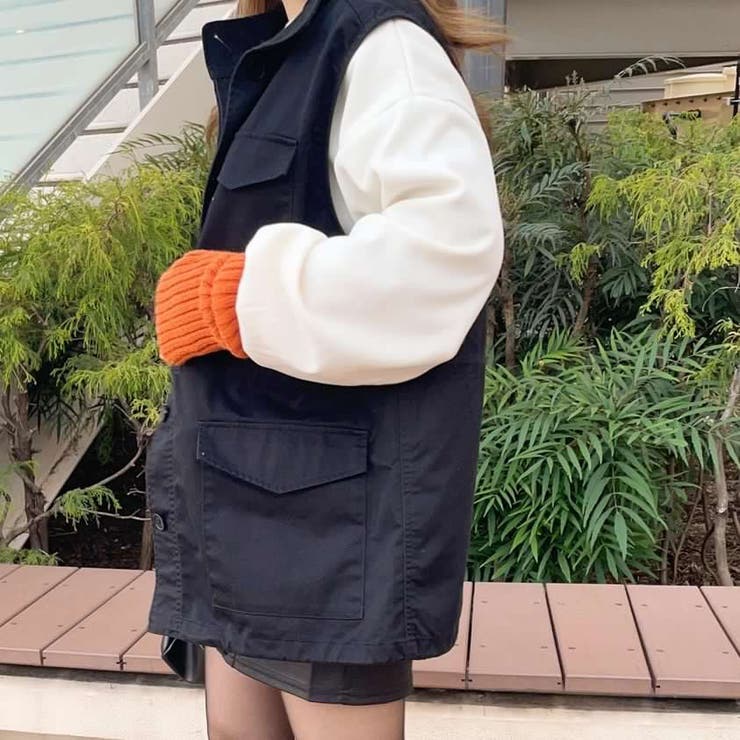 スタンドネックミリタリーベスト レディース 春 | WEGO【WOMEN】 | 詳細画像24 