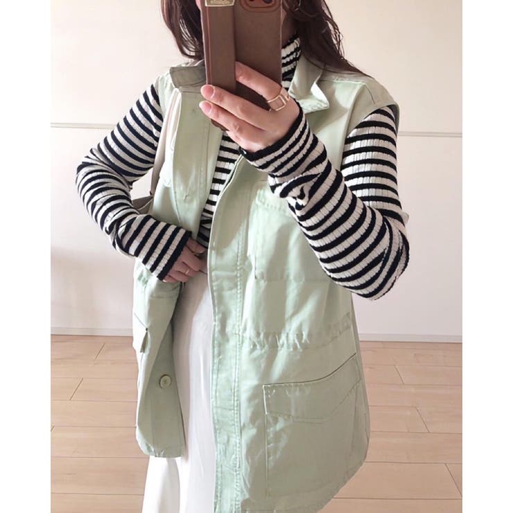 スタンドネックミリタリーベスト レディース 春 | WEGO【WOMEN】 | 詳細画像34 