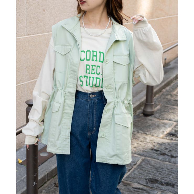 スタンドネックミリタリーベスト レディース 春 | WEGO【WOMEN】 | 詳細画像36 