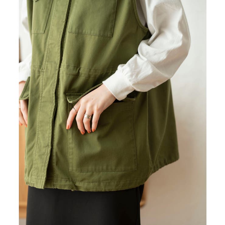 スタンドネックミリタリーベスト レディース 春 | WEGO【WOMEN】 | 詳細画像50 