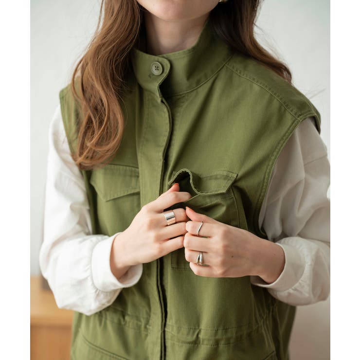 スタンドネックミリタリーベスト レディース 春 | WEGO【WOMEN】 | 詳細画像51 