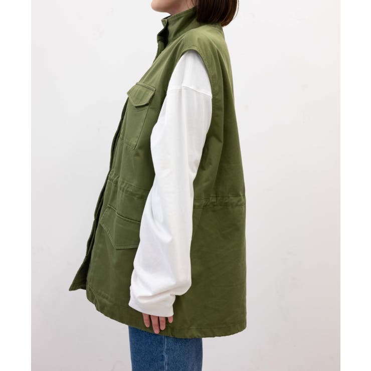 スタンドネックミリタリーベスト レディース 春 | WEGO【WOMEN】 | 詳細画像54 