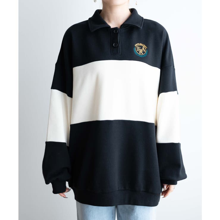 襟付配色BIGスウェット 韓国 韓国ファッション | WEGO【WOMEN】 | 詳細画像29 