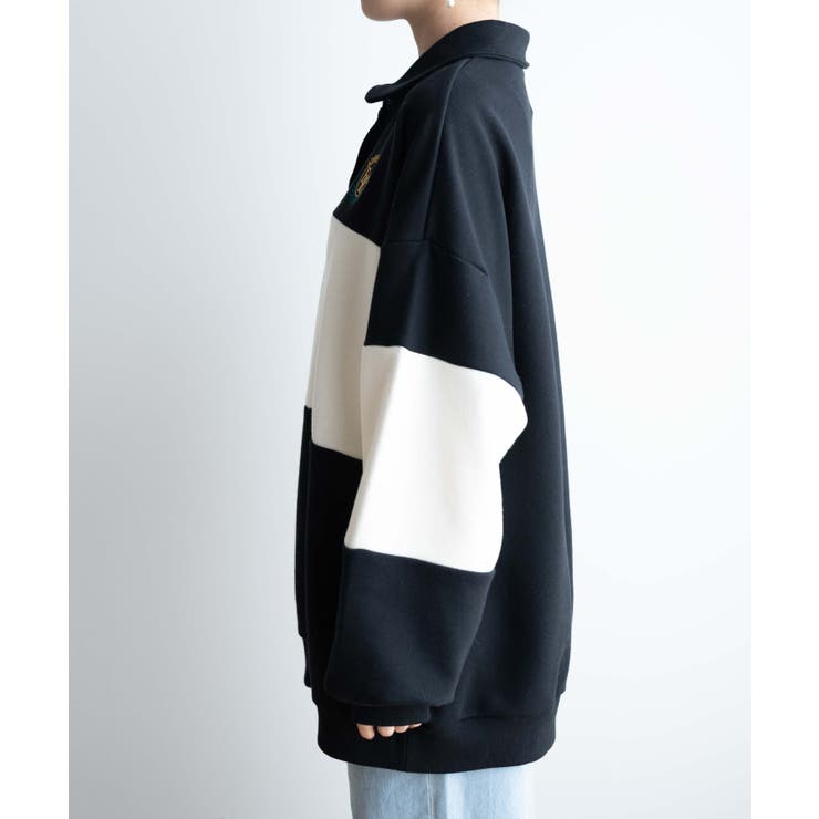 襟付配色BIGスウェット 韓国 韓国ファッション | WEGO【WOMEN】 | 詳細画像30 