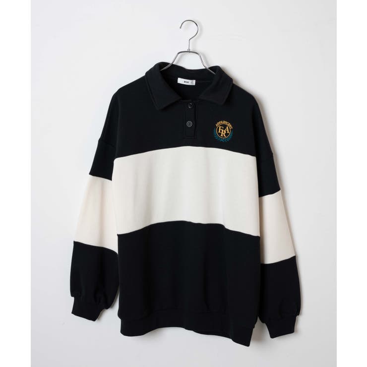 襟付配色BIGスウェット 韓国 韓国ファッション | WEGO【WOMEN】 | 詳細画像32 