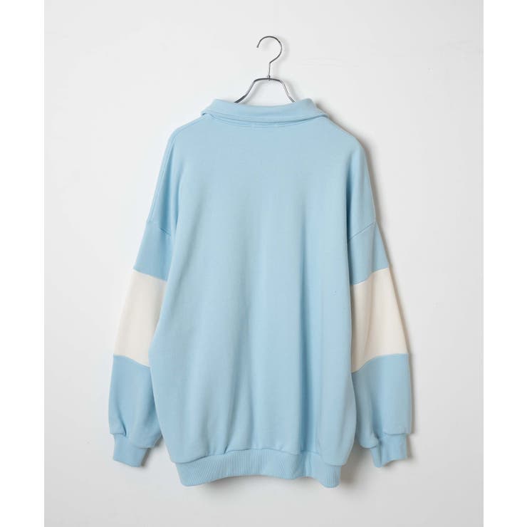 襟付配色BIGスウェット 韓国 韓国ファッション | WEGO【WOMEN】 | 詳細画像38 