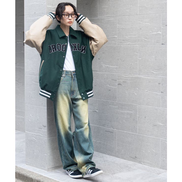 メルトンワッペンスタジャン レディース 秋 | WEGO【WOMEN】 | 詳細画像15 