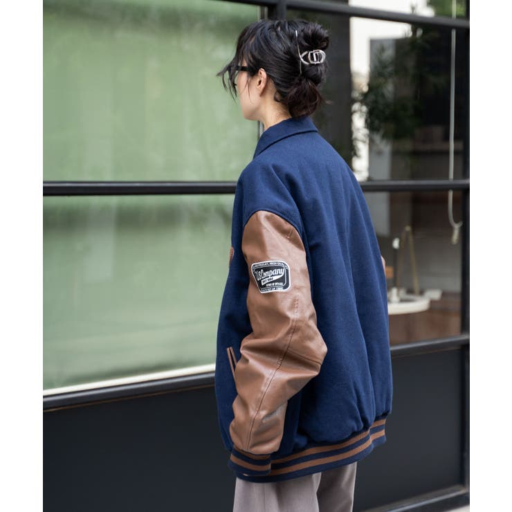 メルトンワッペンスタジャン レディース 秋 | WEGO【WOMEN】 | 詳細画像8 