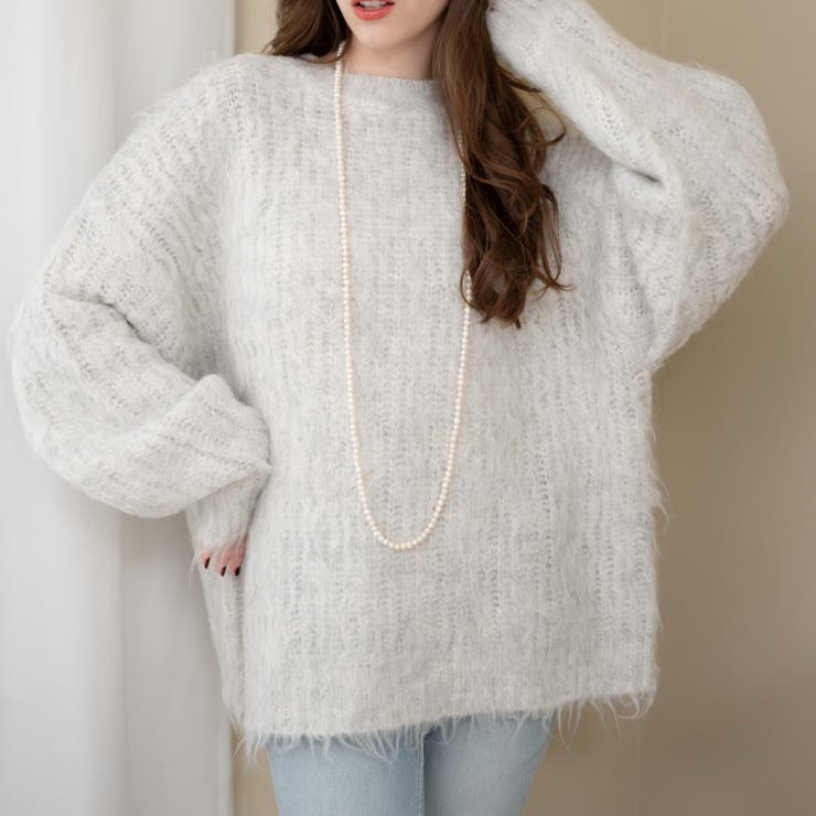 ライトグレー | ブラッシュニットBIGプルオーバー レディース 秋 | WEGO【WOMEN】