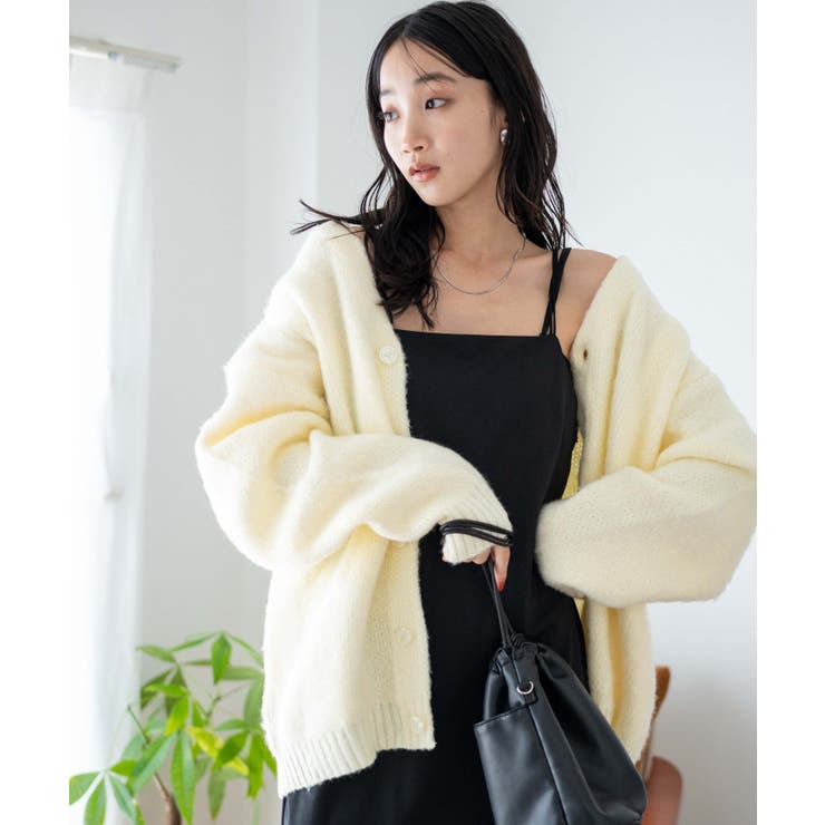 モヘアライクBIGカーディガン レディース 秋[品番：WG010088393