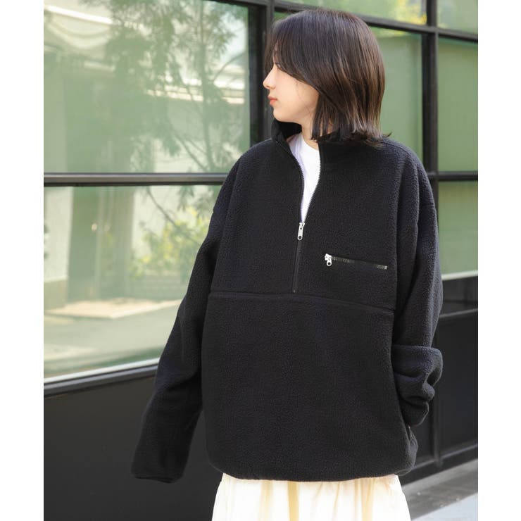 フリース ハーフZIPプルオーバー レディース[品番：WG010089194]｜WEGO