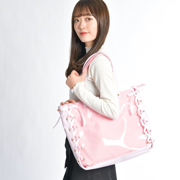 レイヤードリボンデコトートバッグ(L) WG17WN12-LG0004[品番
