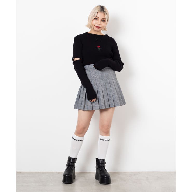 チェックプリーツミニスカート WS19AU08-L3065[品番：WG010069283