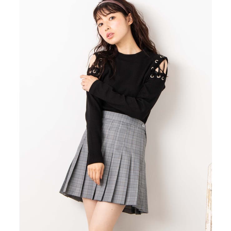 チェックプリーツミニスカート WS19AU08-L3065[品番：WG010069283