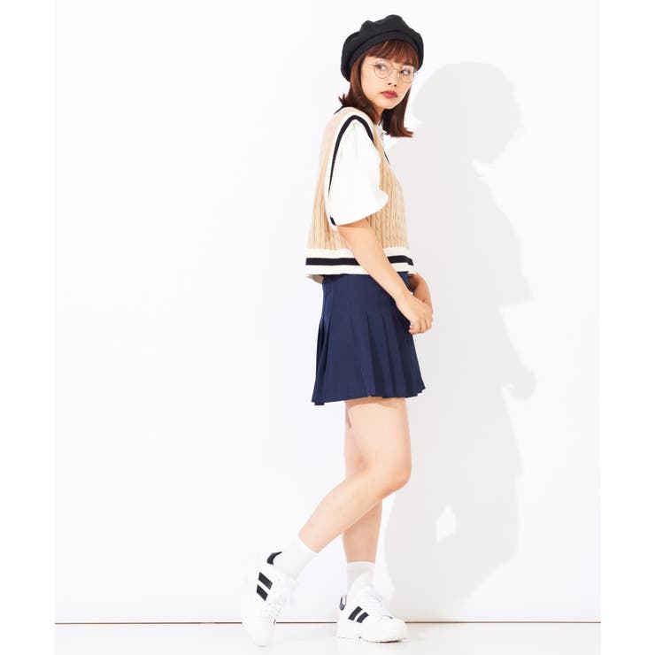 無地プリーツミニスカート WS19AU08-L3066[品番：WG010069284]｜WEGO