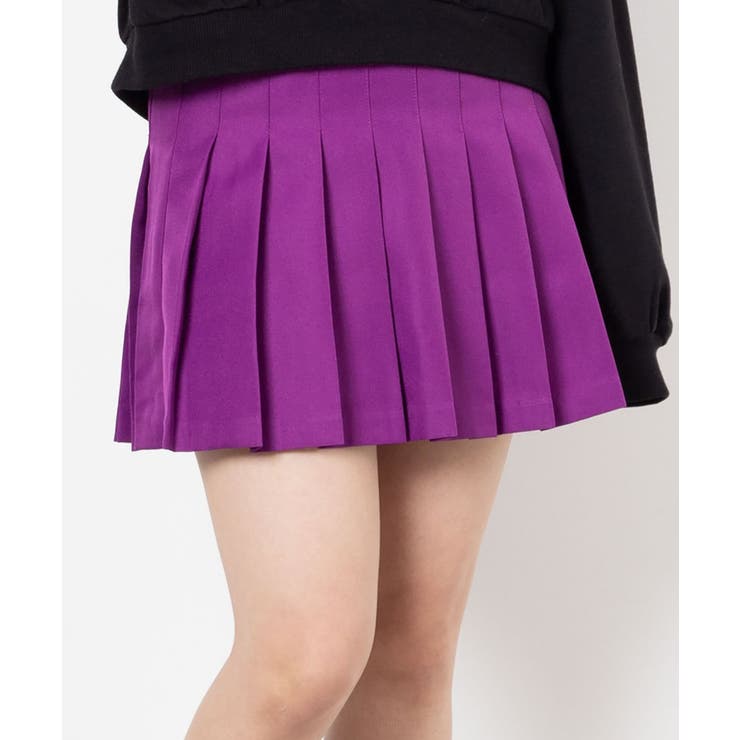 無地プリーツミニスカート WS19AU08-L3066[品番：WG010069284