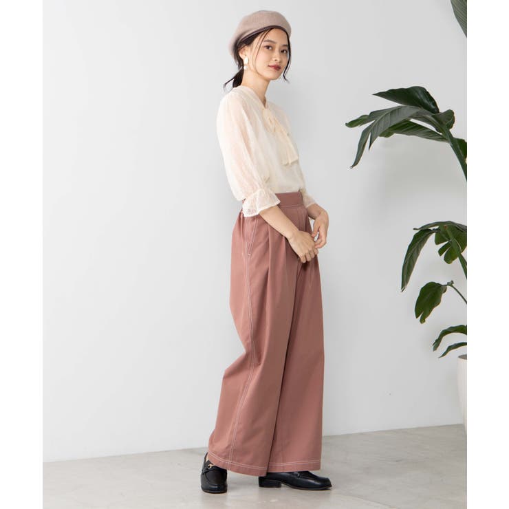 チノタックストレートワイドパンツ WS19AU09-L3348[品番