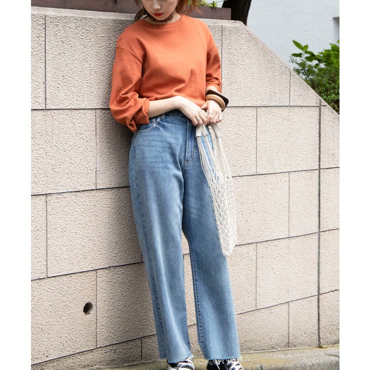 【WEB限定】ラウンドワッフルカットソー WS19AW09-M6106[品番：WG010070751]｜WEGO【WOMEN】（ウィゴー）の