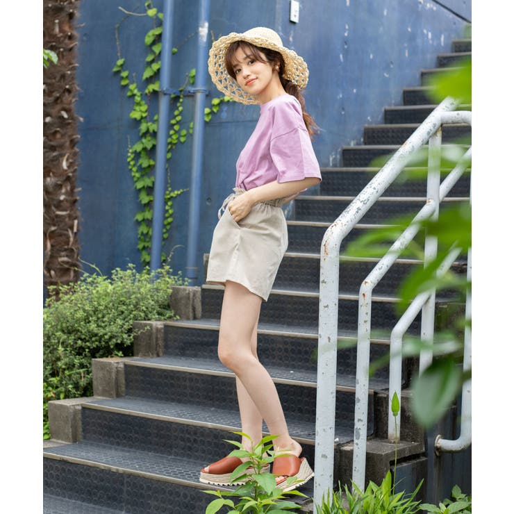 MSGM エラスティックウエストトロストリンクショカ 【関税込】 USAコットンUネックTシャツ WS19SM03-L008[品番：WG010038263