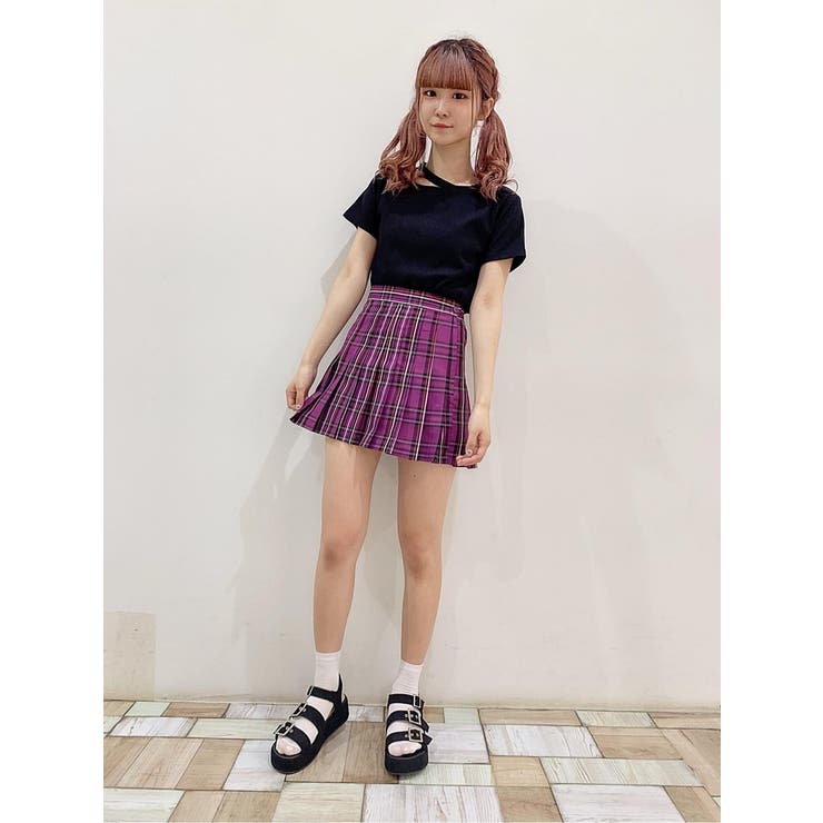チェックプリーツミニスカート WS19SM06-L001[品番：WG010038277
