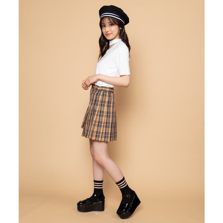 チェックプリーツミニスカート WS19SM06-L001[品番：WG010038277